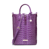 Elegant Crocodile-Print Tote for Women: Versatile, Secure Buckle, Removable Strap, Work & Casual Chic