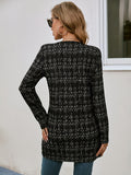 vlovelaw  Plaid Pattern Open Front Jacket, Versatile Long Sleeve Outwear For Spring & Fall, Women's Clothing