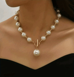 Faux Pearl Decor Necklace Elegant Short Clavicle Chain Necklace All Match Jewelry Accessories For Women