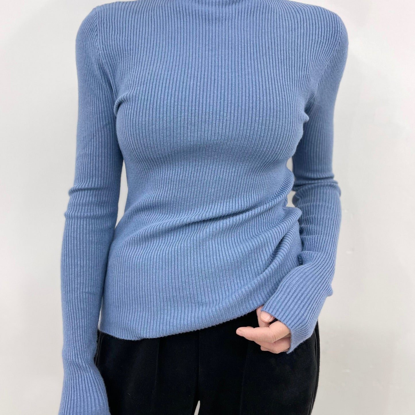 vlovelaw  Women's Sweater Turtleneck Solid Ribbed Long Sleeve Slim Pullover Knit Tops