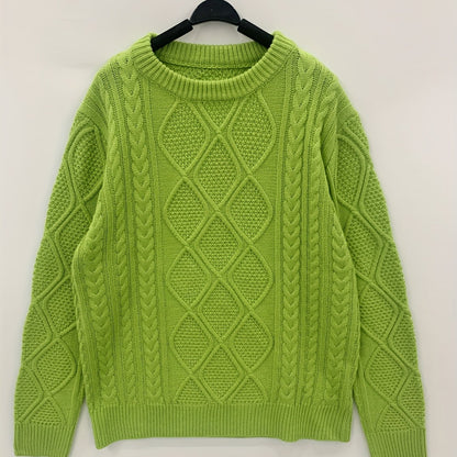 vlovelaw  vlovelaw  Men's Chic Cable-knit Pullover Sweater For Fall Winter