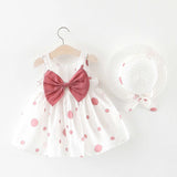 Girl's Dresses Summer Newborn Baby Clothes Infant Girl Cute Print Sleeveless Cotton Beach Princess R230612