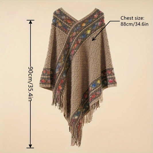 vlovelaw  1 Piece Colorful Argyle Textured Winter Scarf, Windproof Warm Tassel Fashion Wraps Pashmina Scarf