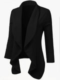 Solid Single Breasted Blazer, Casual Long Sleeve Lapel Blazer For Office, Women's Clothing