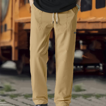 vlovelawMen's Straight Leg Joggers, Casual Waist Drawstring Thin Sweatpants For Spring Summer