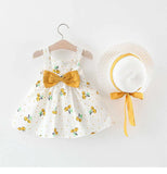 Girl's Dresses Summer Newborn Baby Clothes Infant Girl Cute Print Sleeveless Cotton Beach Princess R230612