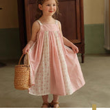 Girls Charming Floral Sleeveless Swing Dress - Perfect for Summer Casual/Holiday Wear - A Fashionable Gift Idea