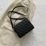 Elegant Quilted Leather Crossbody Bag for Women - Chic, Versatile, Adjustable Strap, Secure Magnet Closure