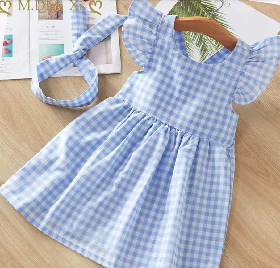 Girl's Dresses Summer Newborn Baby Clothes Infant Girl Cute Print Sleeveless Cotton Beach Princess R230612