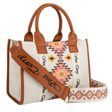 Chic Camo Canvas Tote Bag - Versatile Crossbody with Adjustable Strap for Daily Use & Casual Outings