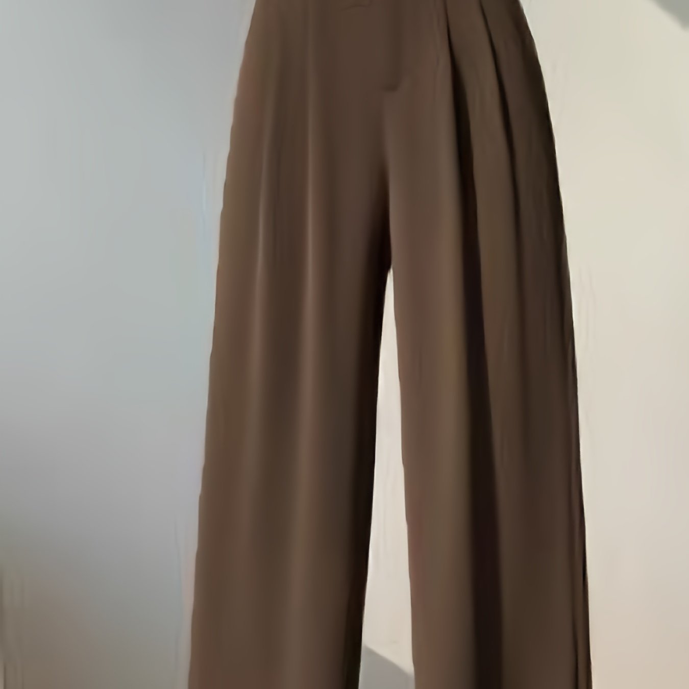 vlovelaw  Solid High Waist Pants, Casual Wide Leg Button Pants, Women's Clothing