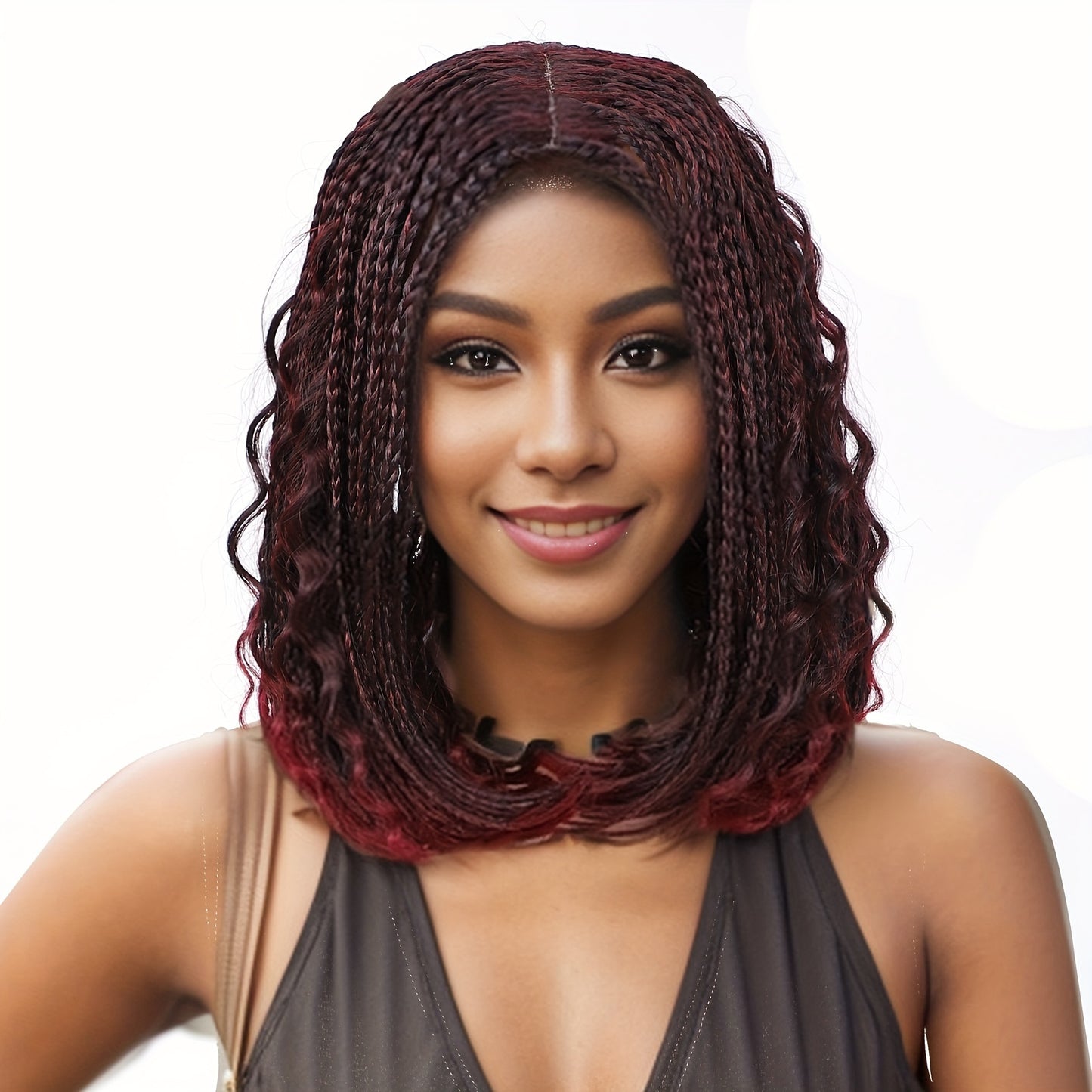 Elegant 12-Inch Short Bob Box Braided Wig With Free Tress - Heat Resistant Synthetic Fiber, Crochet Style For Women Bob Wigs For Women Short Bob Wigs For Women