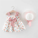 Girl's Dresses Summer Newborn Baby Clothes Infant Girl Cute Print Sleeveless Cotton Beach Princess R230612