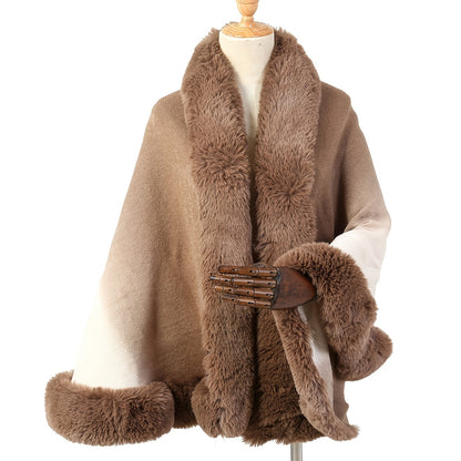 65.02cmX165.0cm Imitation Rabbit Fur Shawl Scarf Collar Imitation Cashmere Cloak Winter Cold And Warm Shawl Wrap