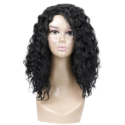 Loose Wavy Wigs Short Black Wigs Synthetic Wig for Woman Fashion Hair Extentions