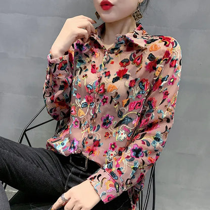 Spring Autumn Loose European Clothes Fashion Microfiber Blouse Women Button Cardigan Shirt Tops Ropa Mujer T9D910 210308