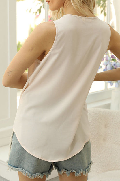 Fashion Casual Solid Split Joint V Neck Tops