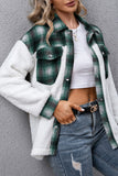 Fashion Casual Plaid Split Joint Turndown Collar Outerwear