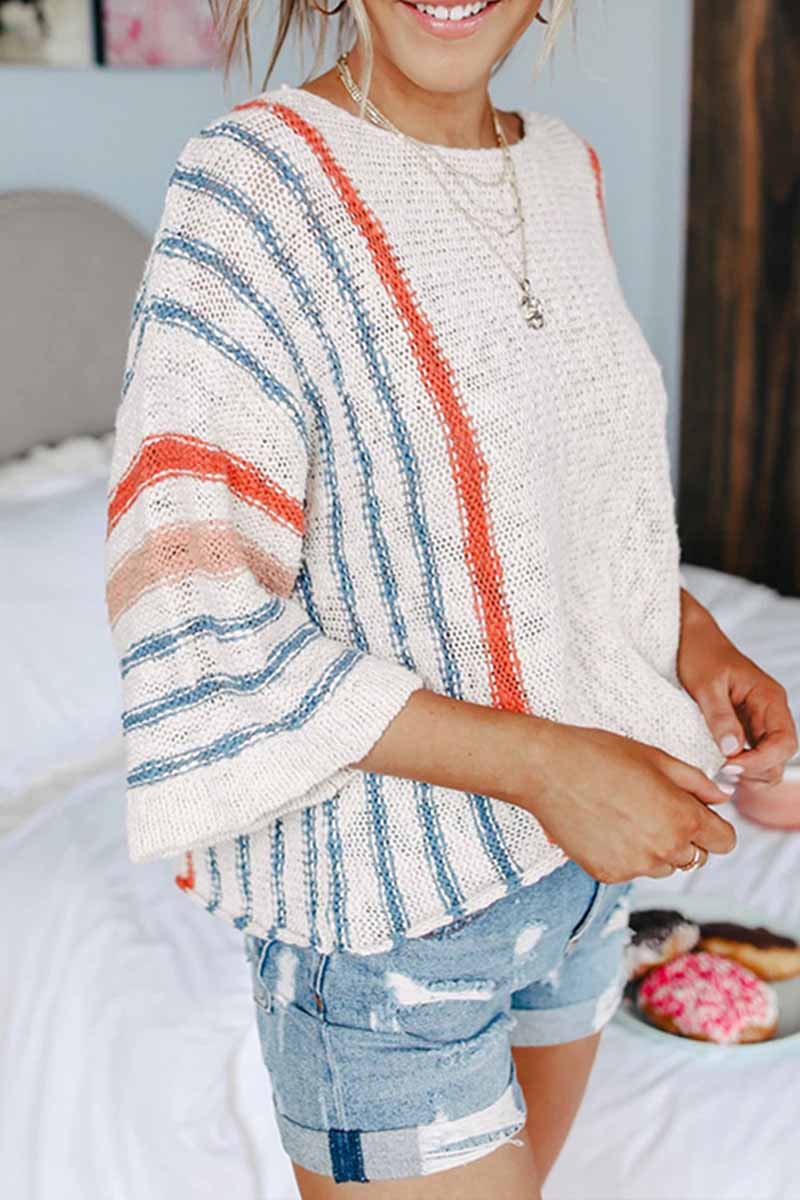 Vlovelaw Striped Colorblock Sweater