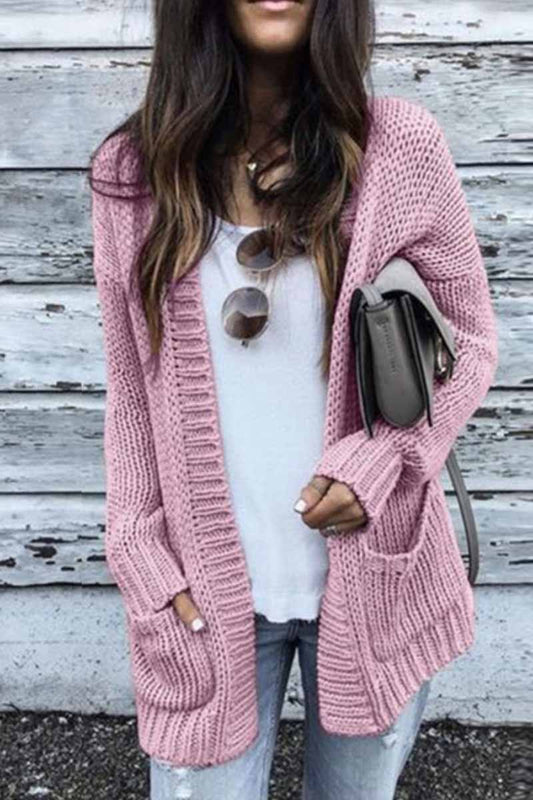 Vlovelaw Solid Loose Sleeve Sweater Cardigan