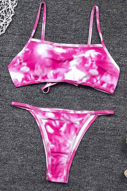 Vlovelaw Tie-dye Print Bikini Set (2 Colors )