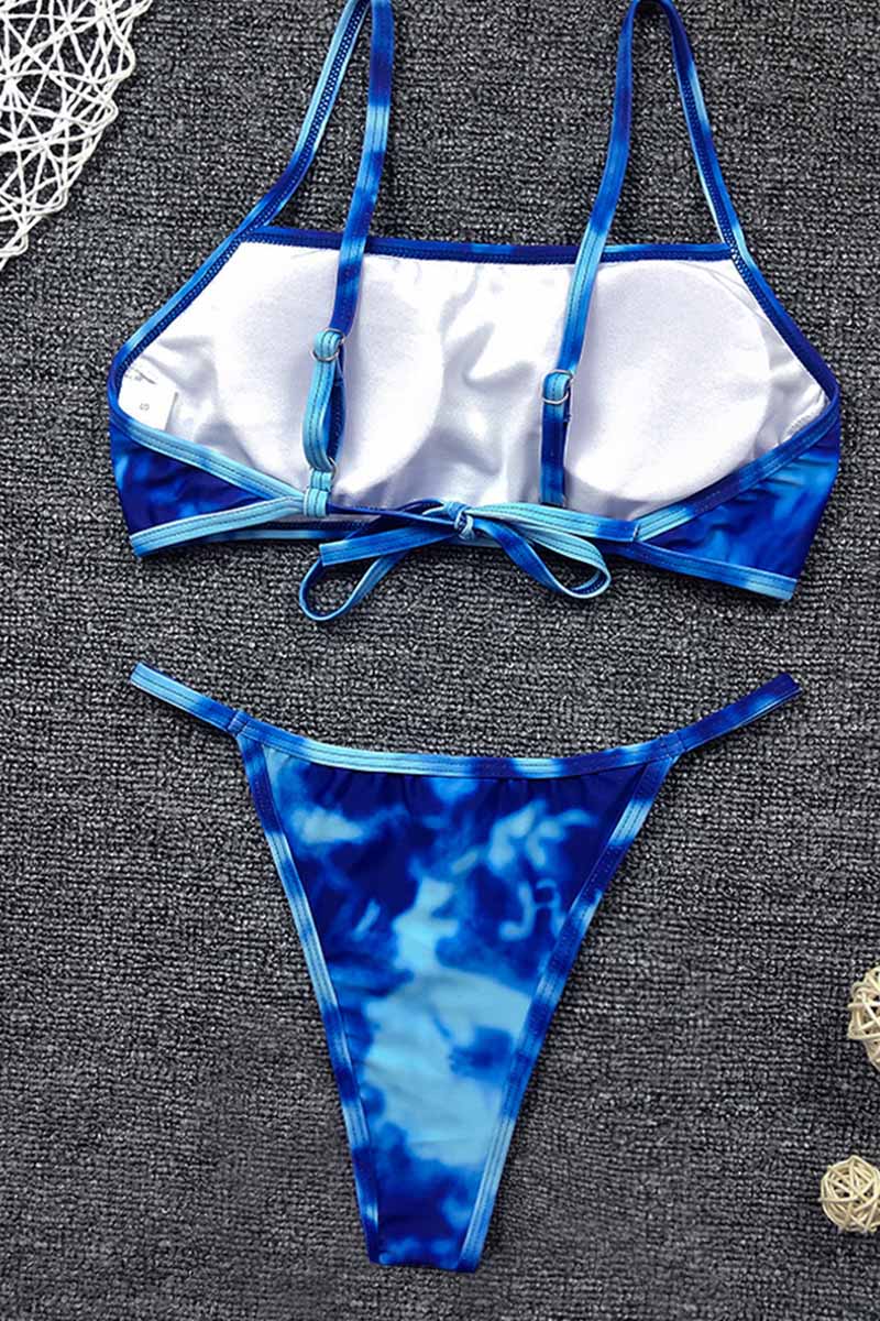 Vlovelaw Tie-dye Print Bikini Set (2 Colors )