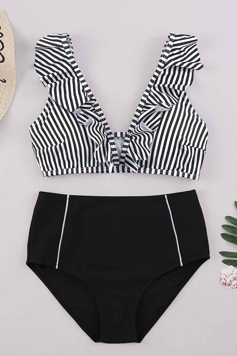 Vlovelaw Striped Two-piece Swimsuit