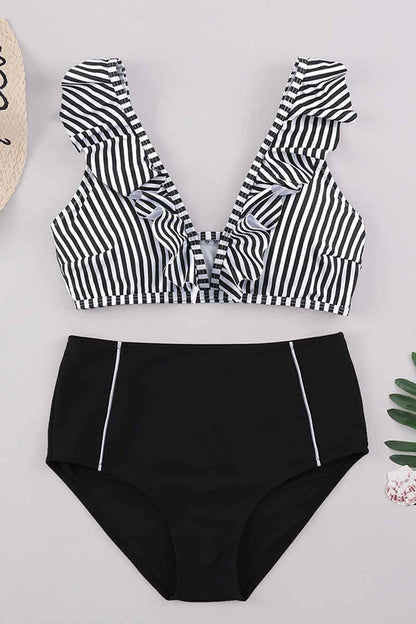 Vlovelaw Striped Two-piece Swimsuit